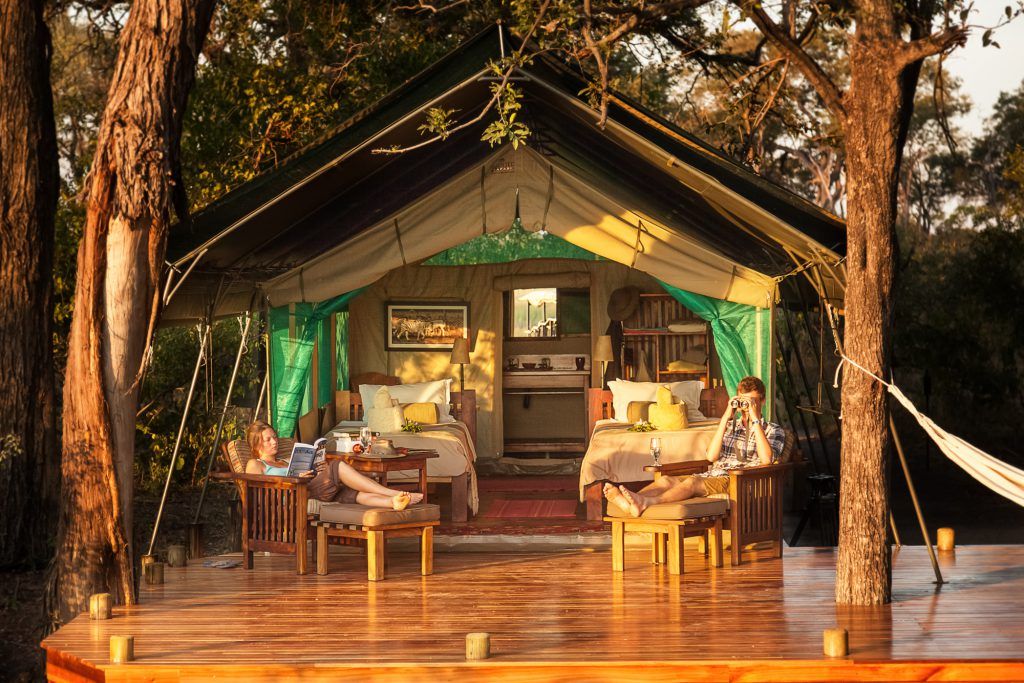 Luxe tent op safari in Botswana